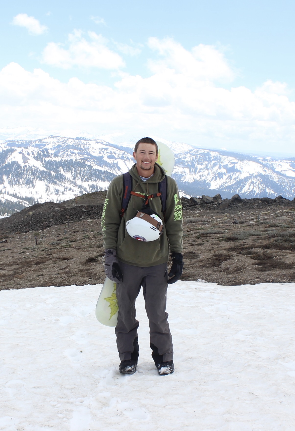 Luke outdoors on a trip