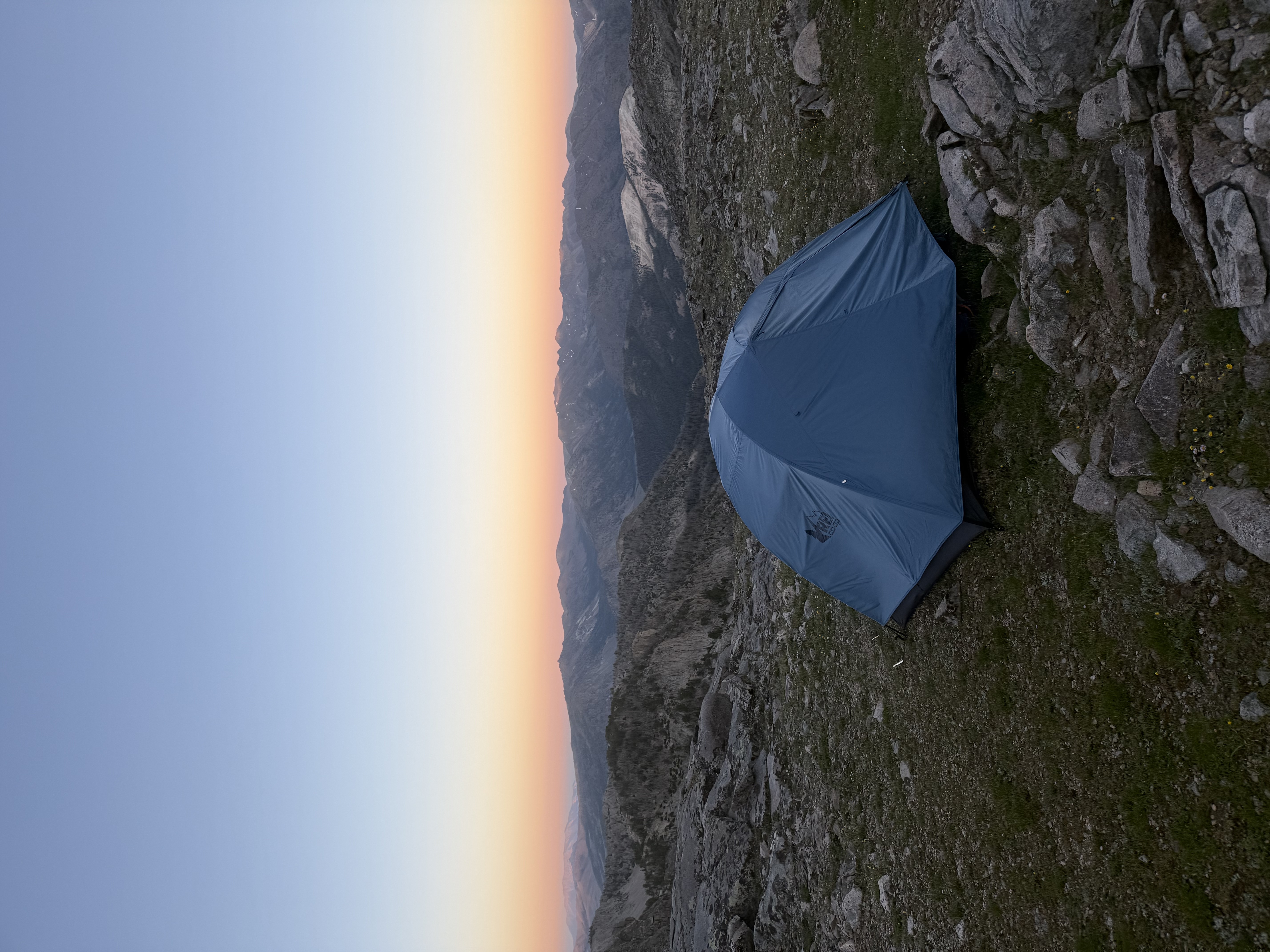 My tent pitched near Goat Lake